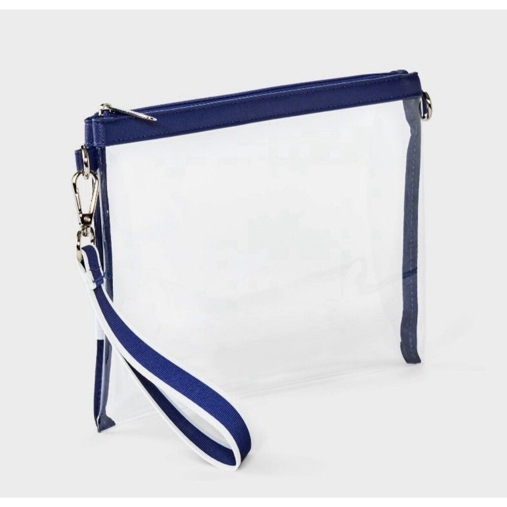Game Day Clear Wristlet Clutch Wild Fable Navy